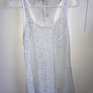 White Lace Swimsuit Coverup